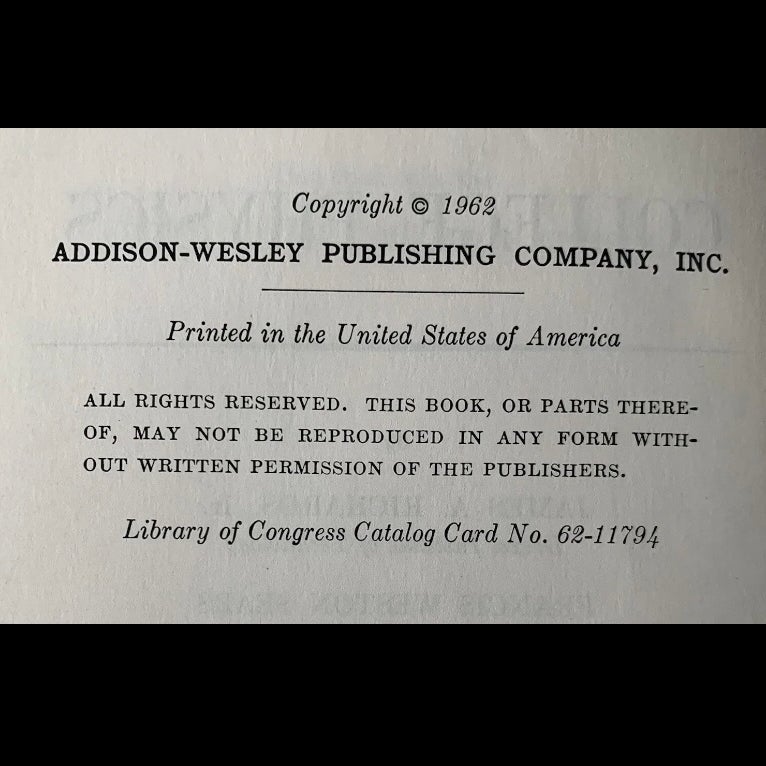 Vintage Physics Book Richards, Sears, Wehr, Zemansky Addison-Wesley 