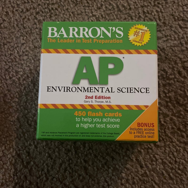 Barron's AP Environmental Science Flash Cards