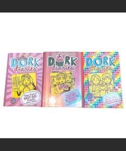 Dork Diaries Books 8, 12, 13 Paperback and Hardcover Bundle