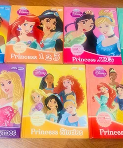 Lot of 7 Disney Princess Learning Story Reader Hardcovers 