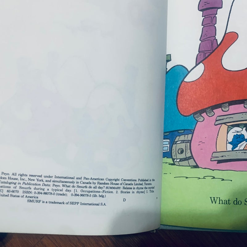 Vintage 1983 Dr. Seuss Beginner Book-What Do Smurfs Do All Day?