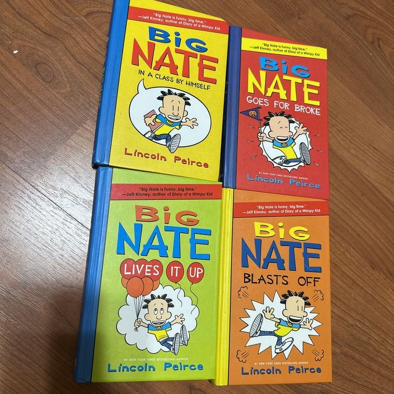 Set of 4 Big Nate Hardcover Graphic Novels 