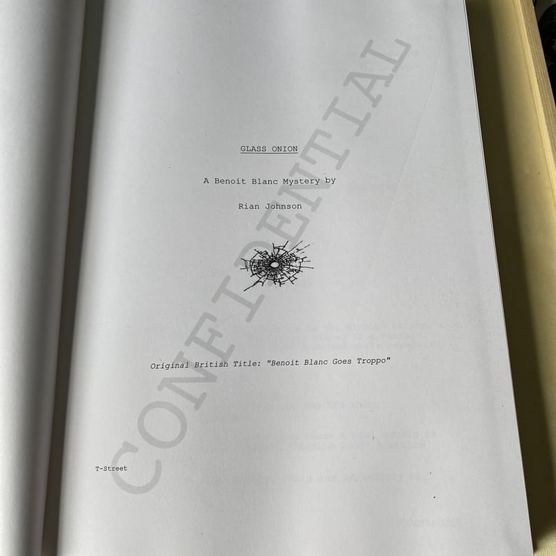 Glass Onion Script by Rian Johnson, Hardcover | Pangobooks