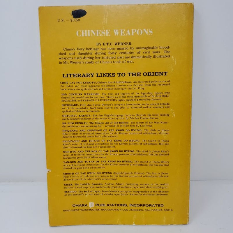 Chinese Weapons by E. T. Werner, Paperback Pangobooks