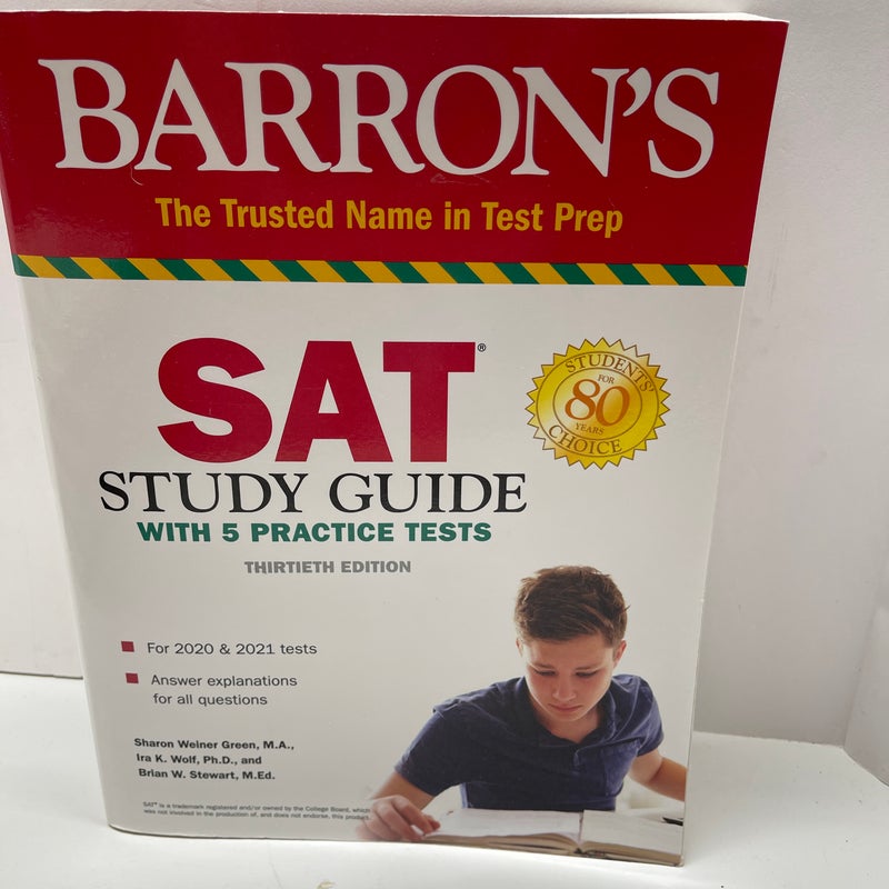 SAT Study Guide with 5 Practice Tests