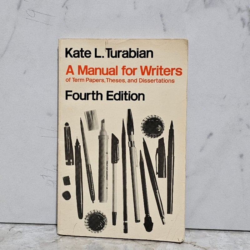 A Manual of Writers fourth Edition 