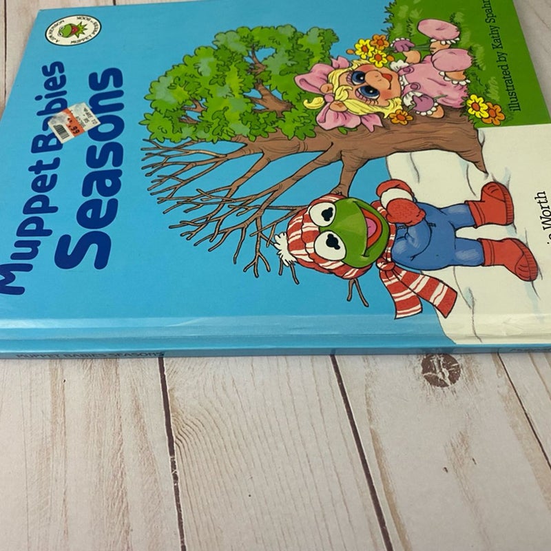 Muppet Babies Seasons Hardcover Book By Bonnie Worth Vintage 1989 Jim Henson
