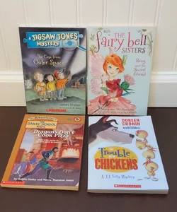  Fairy Bell Sisters #2, Jigsaw Jones Mystery, Trouble With Chickens,Bailey School kids #24
