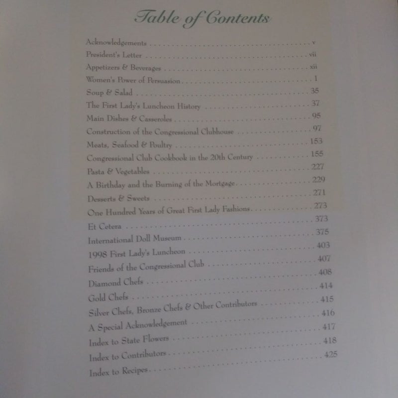 The Congressional Club Cookbook