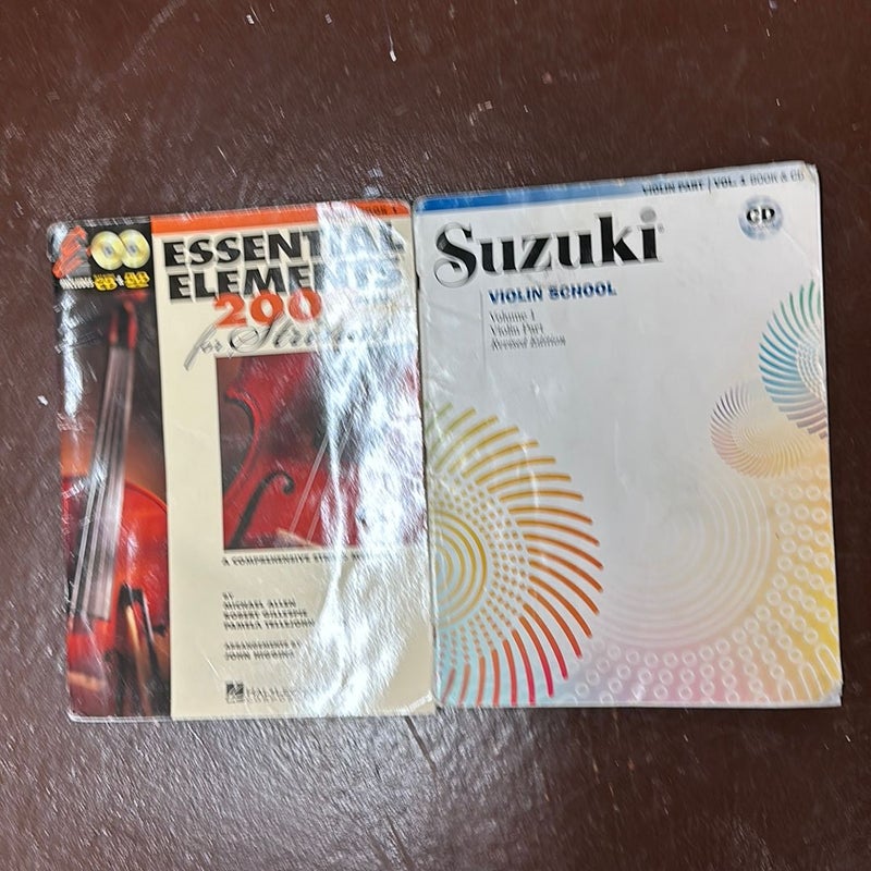 2 string books poor condition but discs intact 