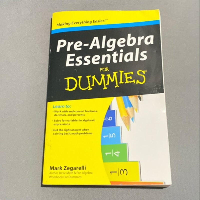 Pre-Algebra Essentials for Dummies