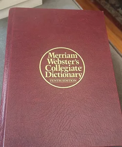 Merriam-Webster's Collegiate Dictionary, 10th Edition, Burgundy Leather-Look Indexed