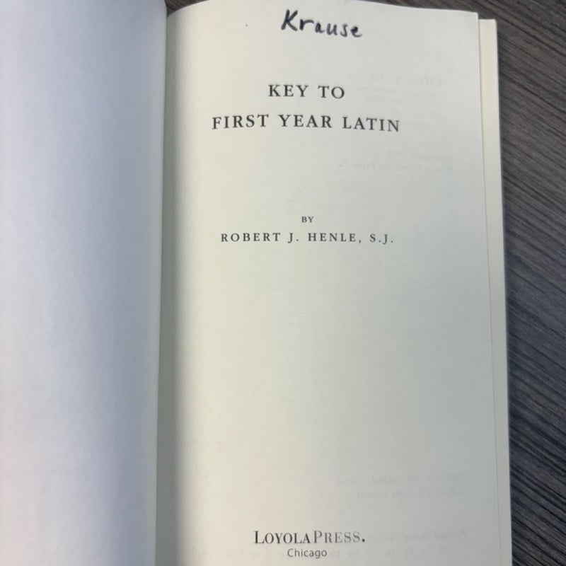 Henle Latin First Year Answer Key