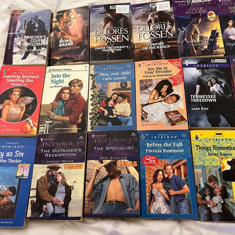 30 Harlequin Intrigue Books