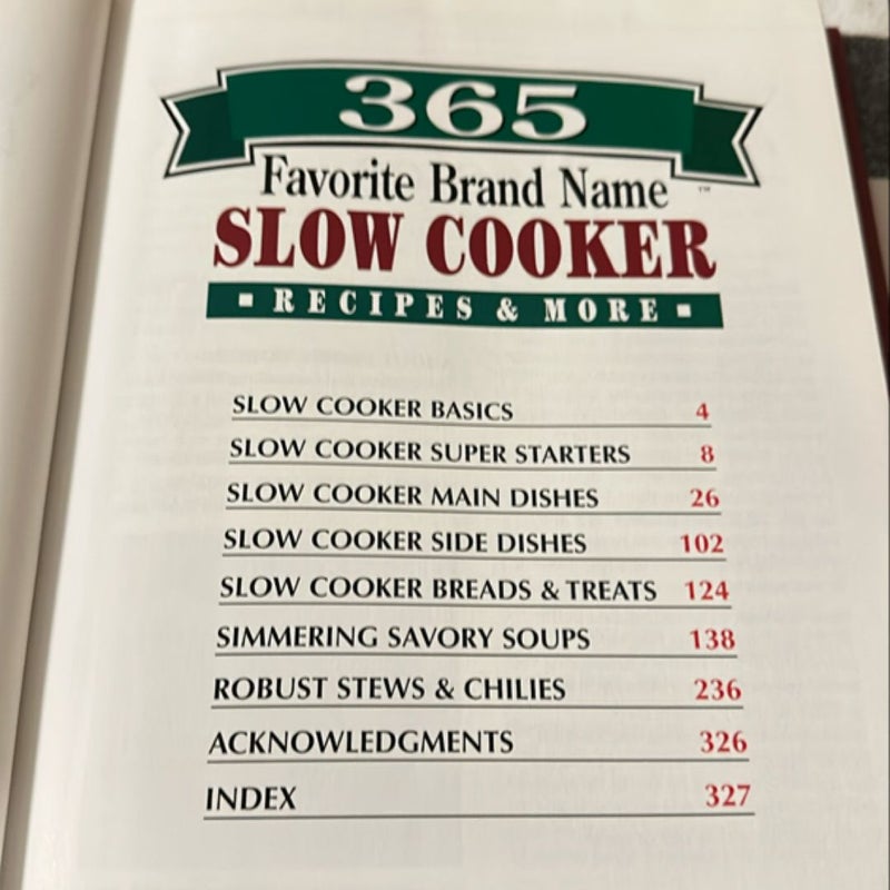 365 Favorite Brand Name Slow Cooker Recipes & More 