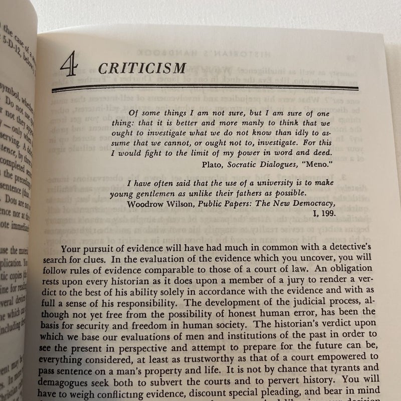 Historian's Handbook