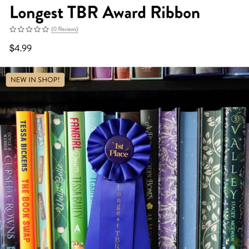 LitJoy Longest TBR Ribbon 1st Place