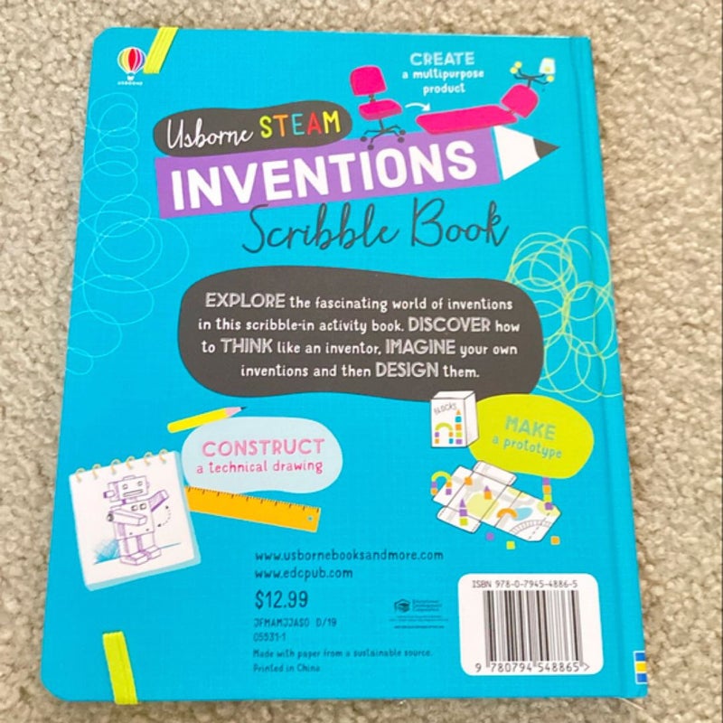 Usborne Steam Inventions Scribble Book