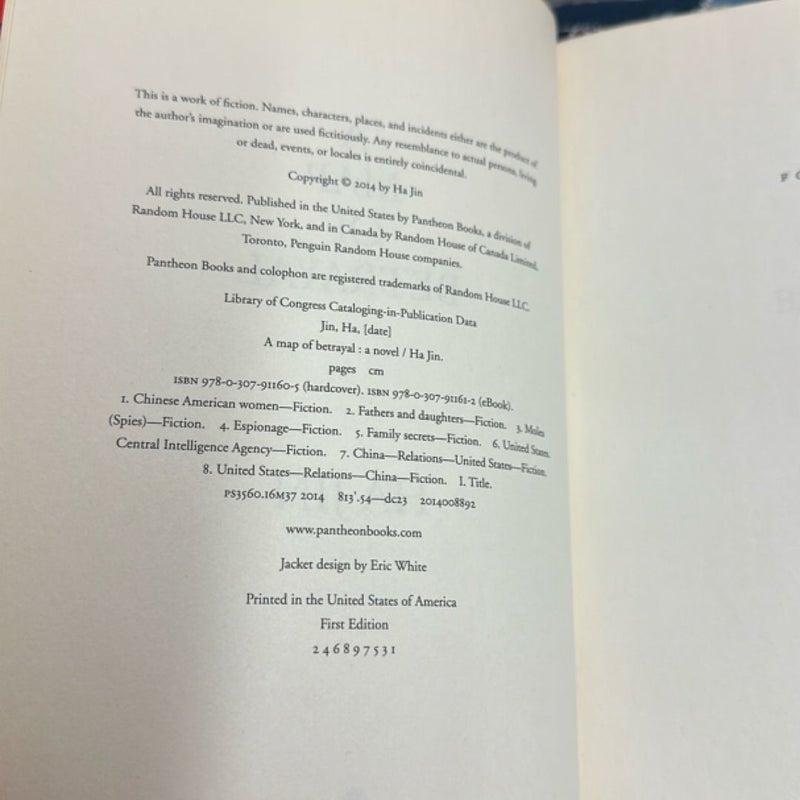 A Map of Betrayal (First Edition, First Printing)