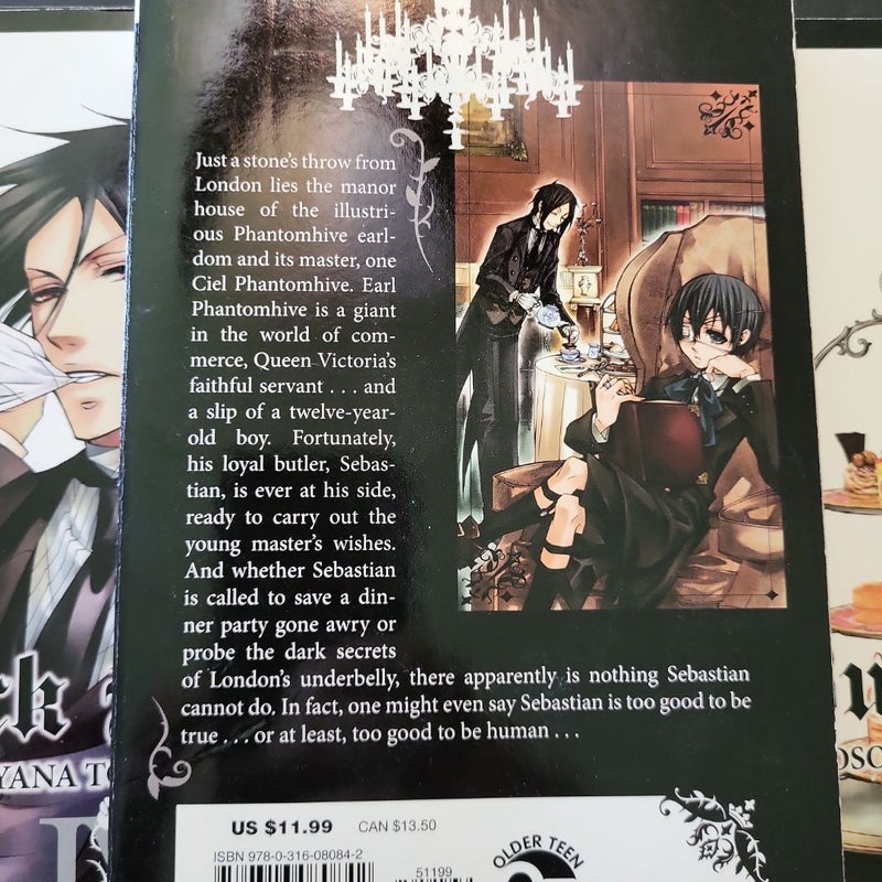 Black Butler, Volumes 1 2 4 6 7 8 9 