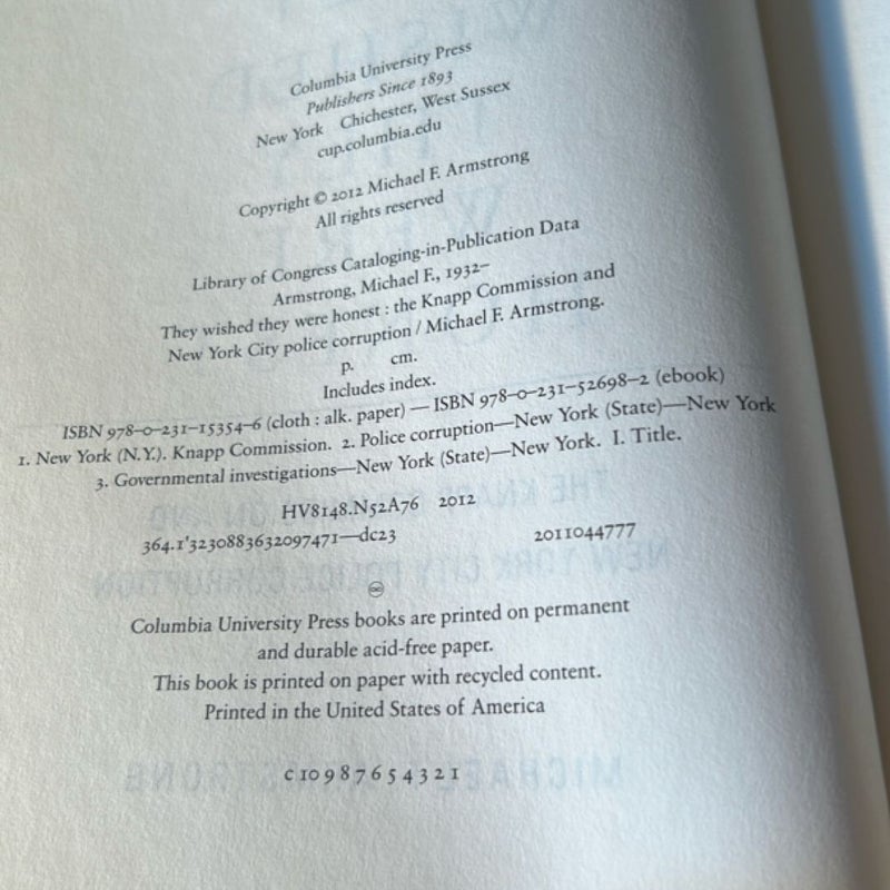 They Wished They Were Honest (1st Printing)