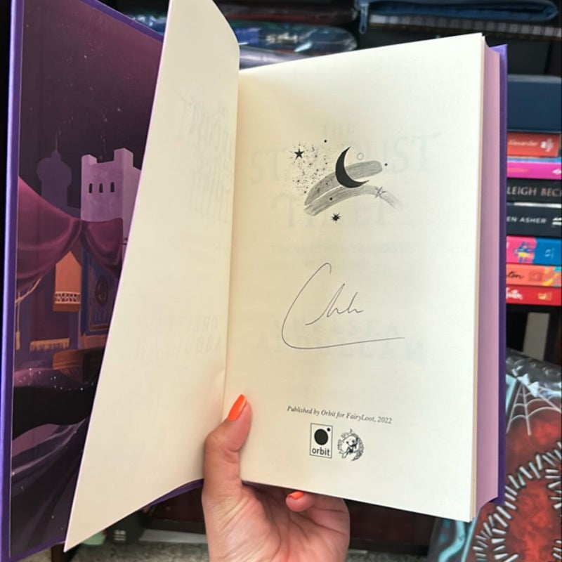 The Stardust Thief: Fairyloot signed copy with book art