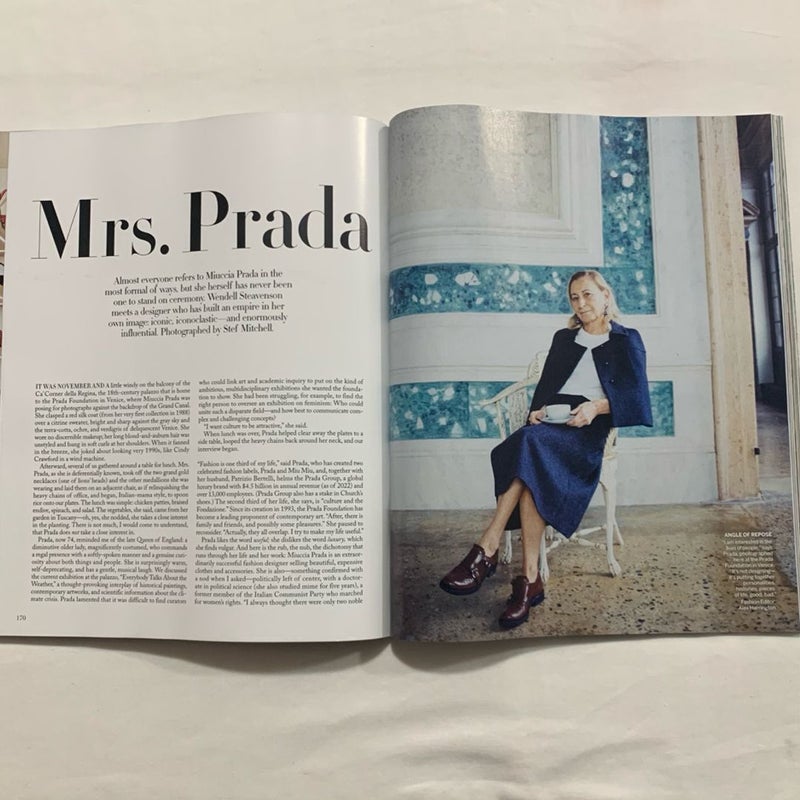 Vogue Miuccia Prada “Risk is Something I Kind of Like” Issue March 2024 Magazine Plus Chanel CoCo Mademoiselle Sample