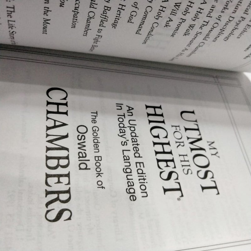 My Utmost for His Highest