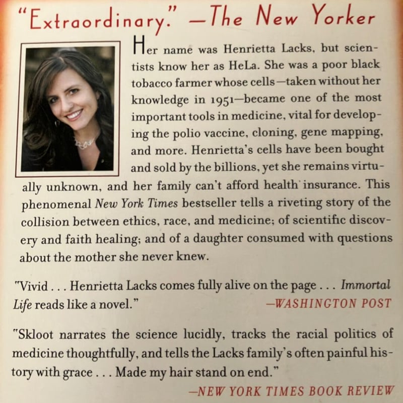 The Immortal Life of Henrietta Lacks