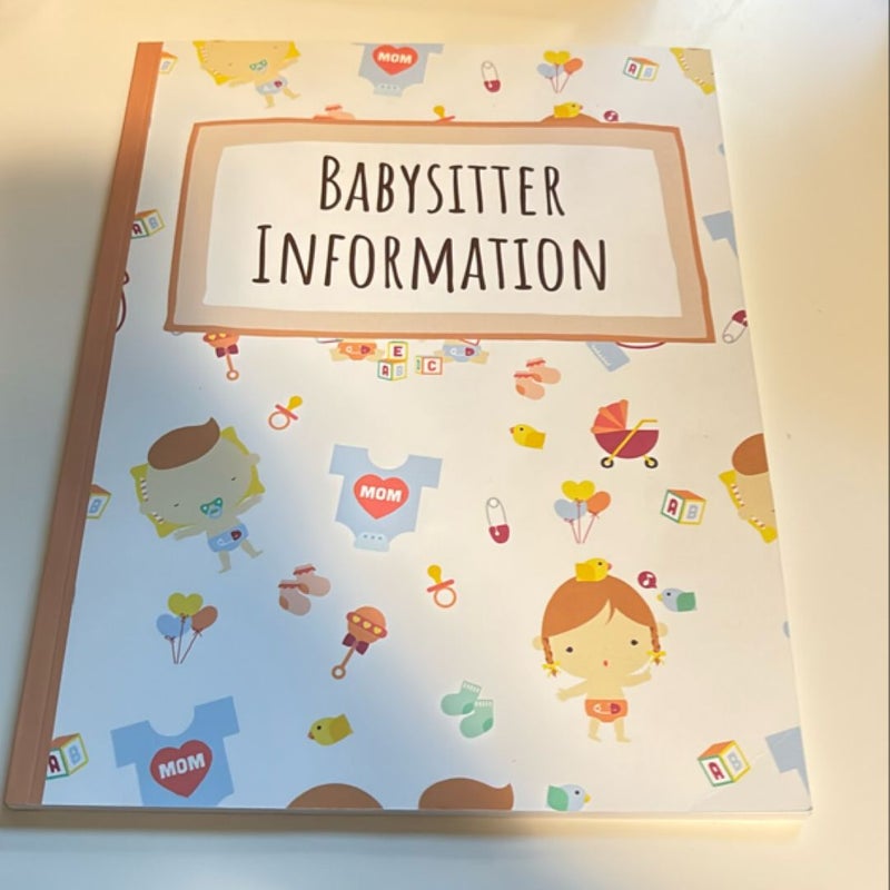 Babysitter Information Book / Sheets +babysitting note taking pads