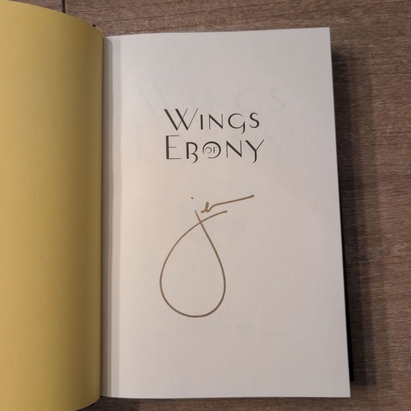 Wings of Ebony - Signed first edition with temporary tattoo