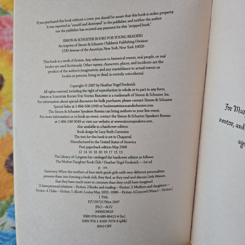 The Mother-Daughter Book Club