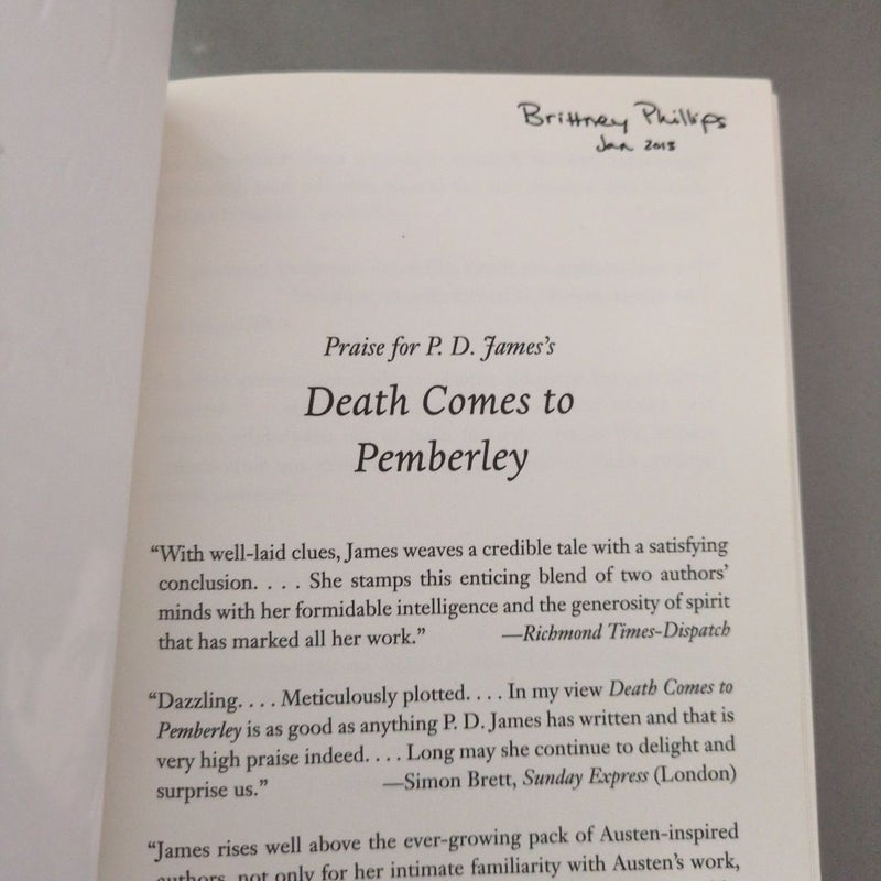 Death Comes to Pemberley