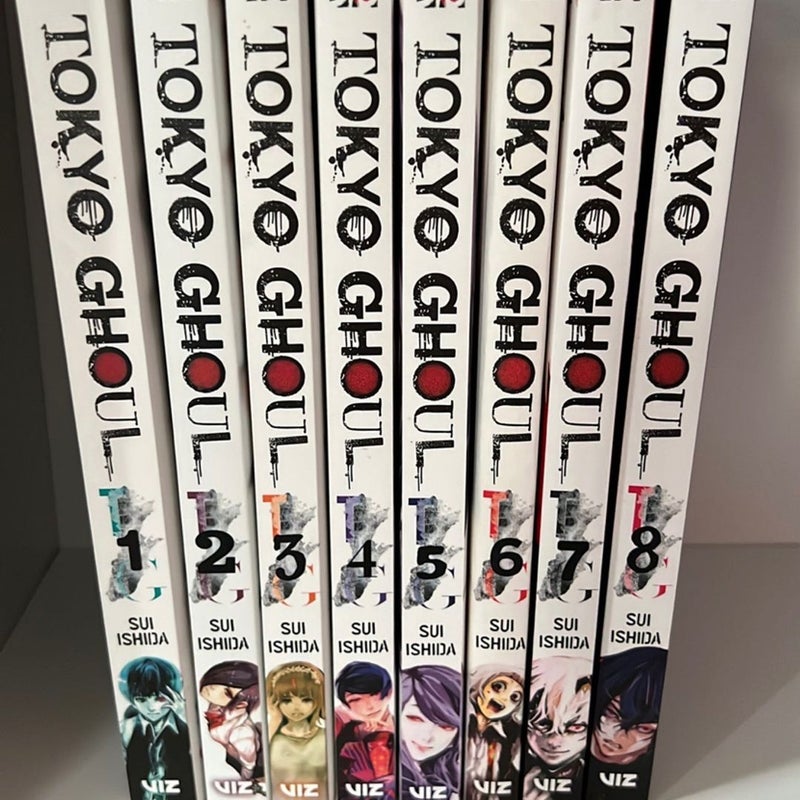 Tokyo Ghoul Manga Set volume 1-8 by Sui Ishida, Paperback