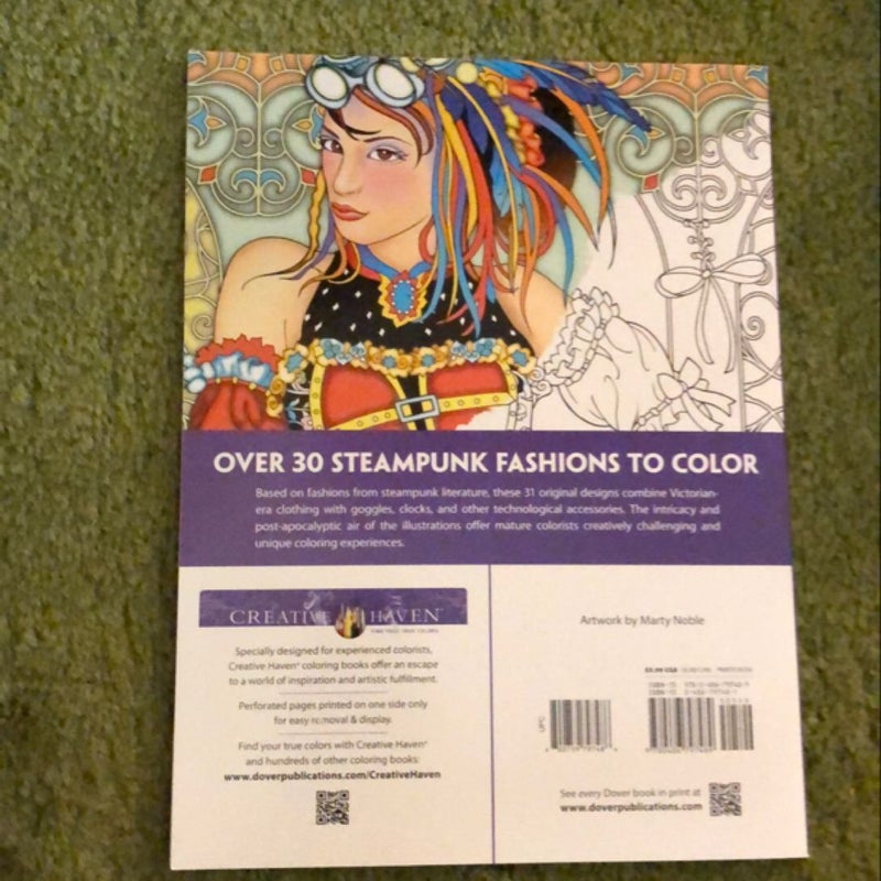 Creative Haven Steampunk Fashions Coloring Book