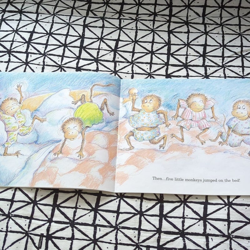 Jumping on the Bed Five Little Monkey Padded Board Jumping on the Bed Five Little Monkey Padded Board