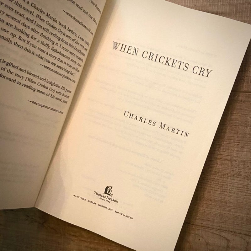 When Crickets Cry