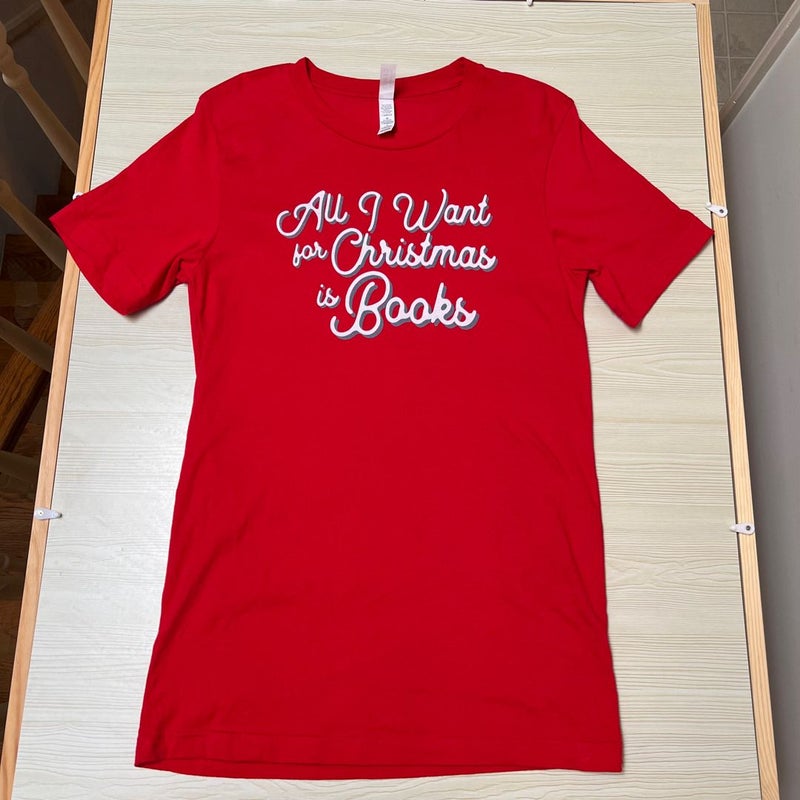 “All I Want for Christmas Is Books” Inkwell Threads Tee