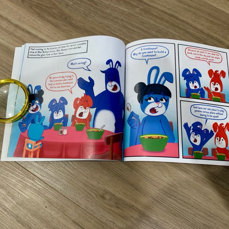  Red Bunny and Blue Bunny (Don’t) Build a Treehouse 