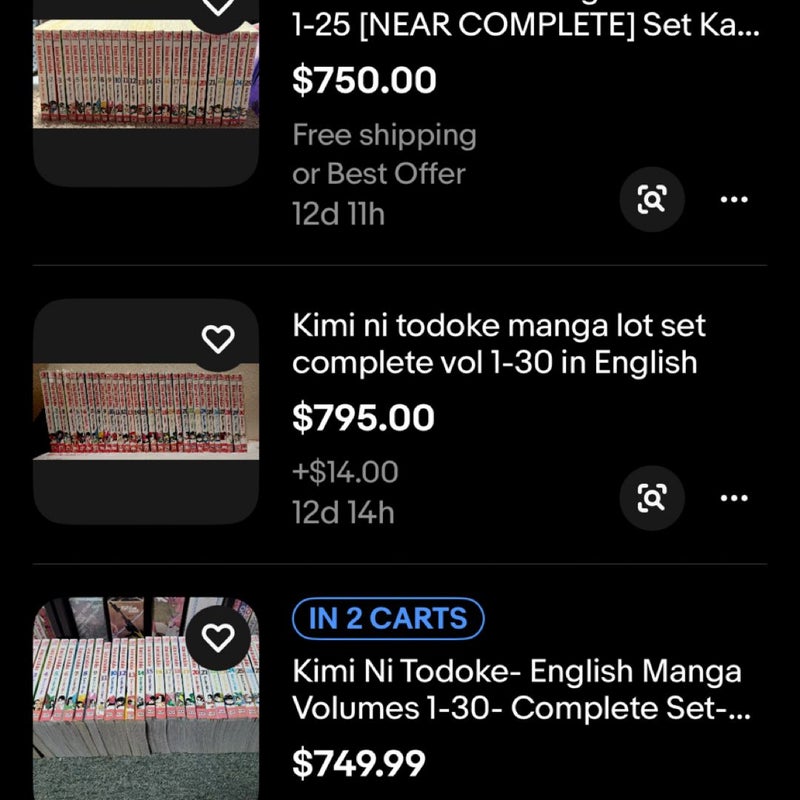 Kimi ni Todoke manga vols 1-30 full completed set