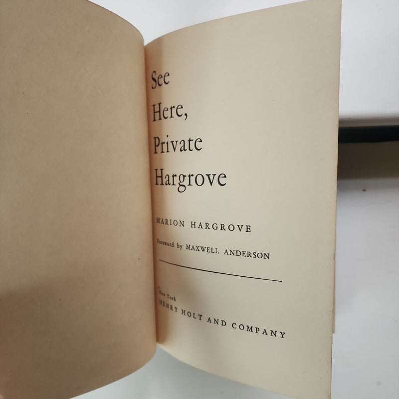 See Here, Private Hargrove