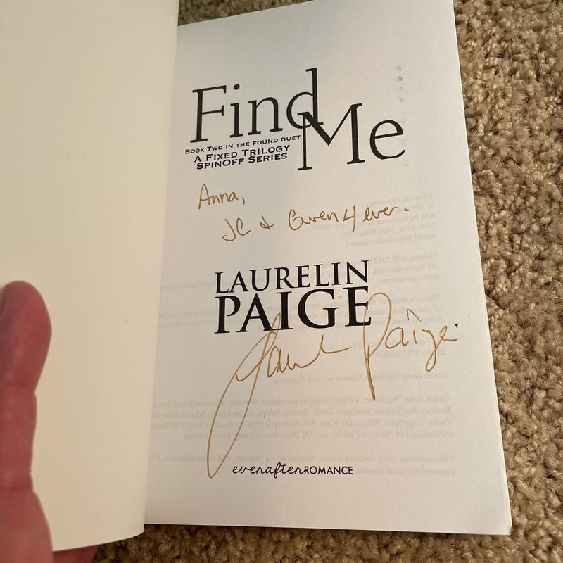 Find Me (signed by the author)