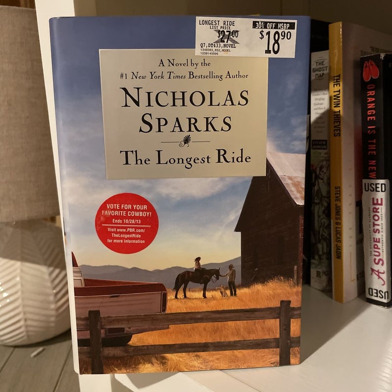 The Longest Ride by Nicholas Sparks, Hardcover