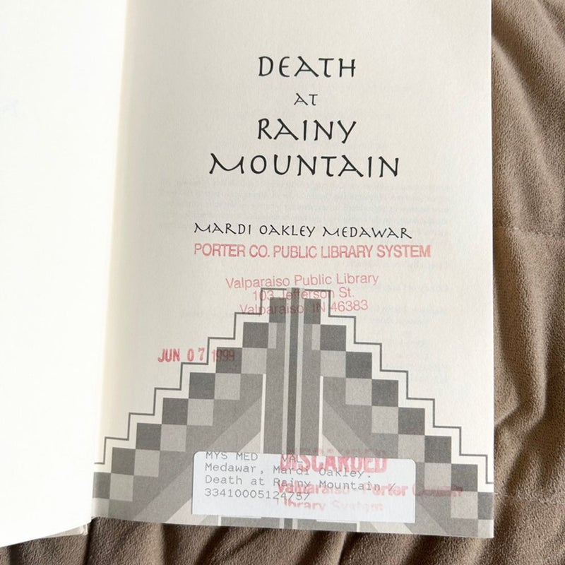 Death At Rainy Mountain Ex Lib 3409