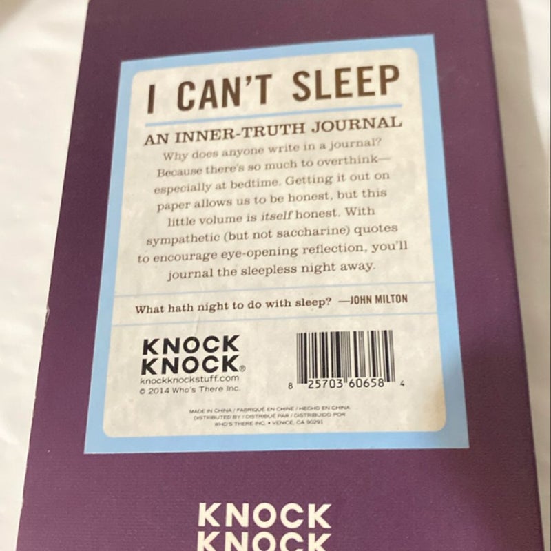 I can’t sleep