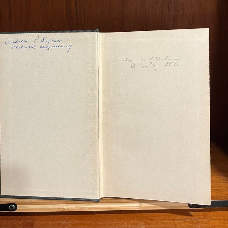 RARE 1926 Book Electrical Machine Design VERY GOOD Hardback