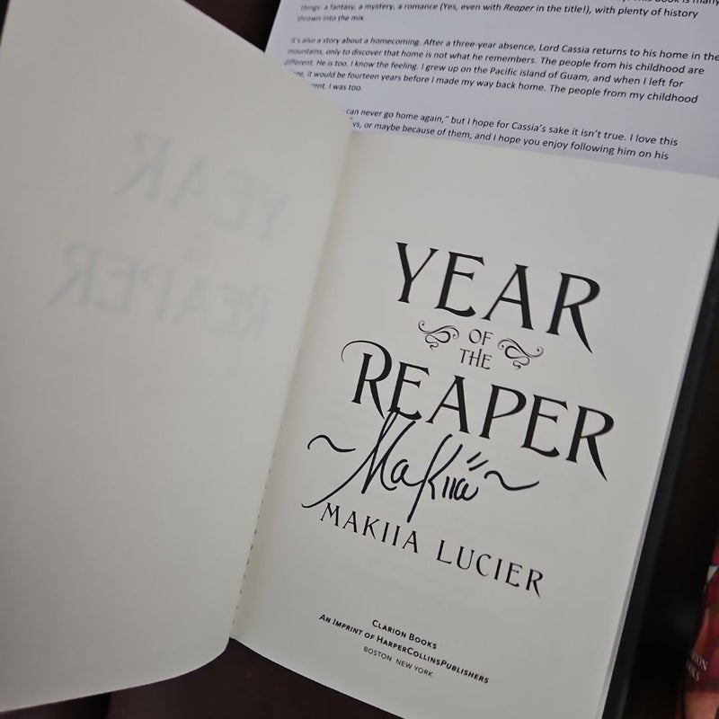 Signed year of the reaper and dragonfruit