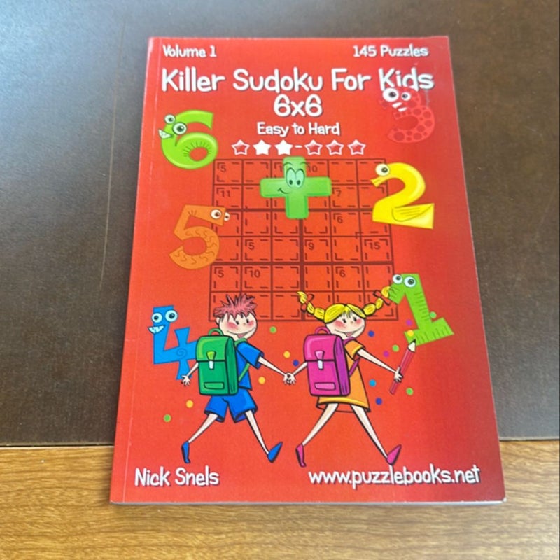 Killer Sudoku for Kids 6x6 - Easy to Hard - Volume 1 - 145 Puzzles
