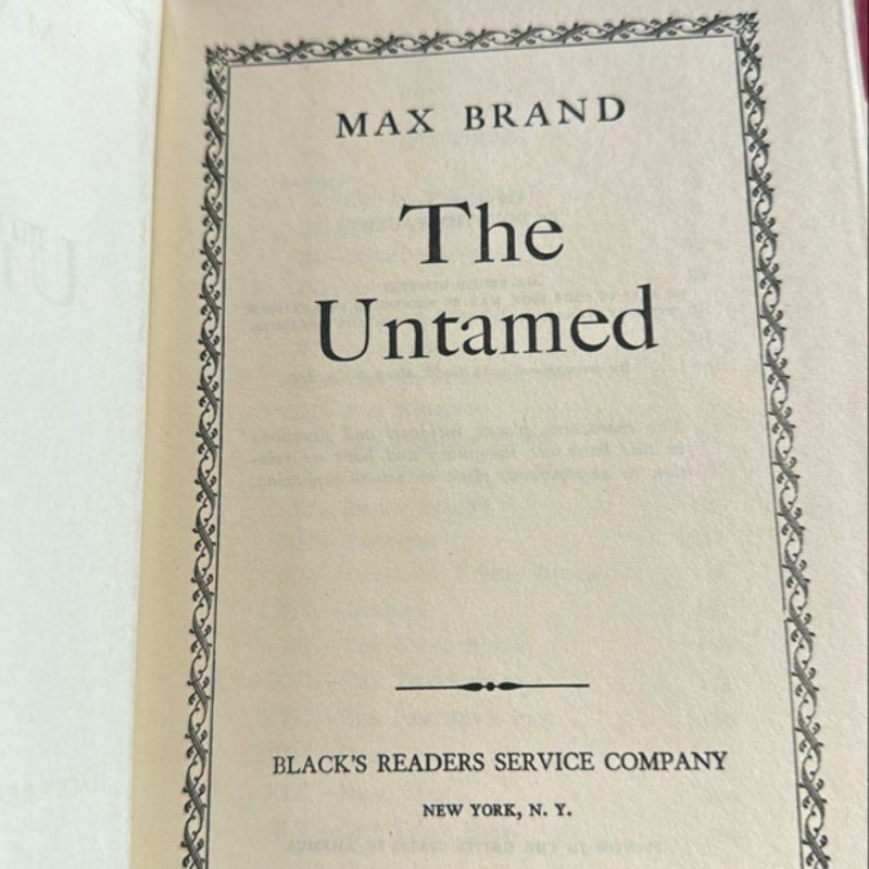 The Untamed, 1919