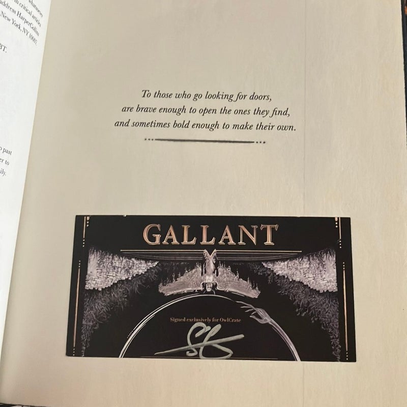 Gallant (Owlcrate Edition Signed on book plate on book)